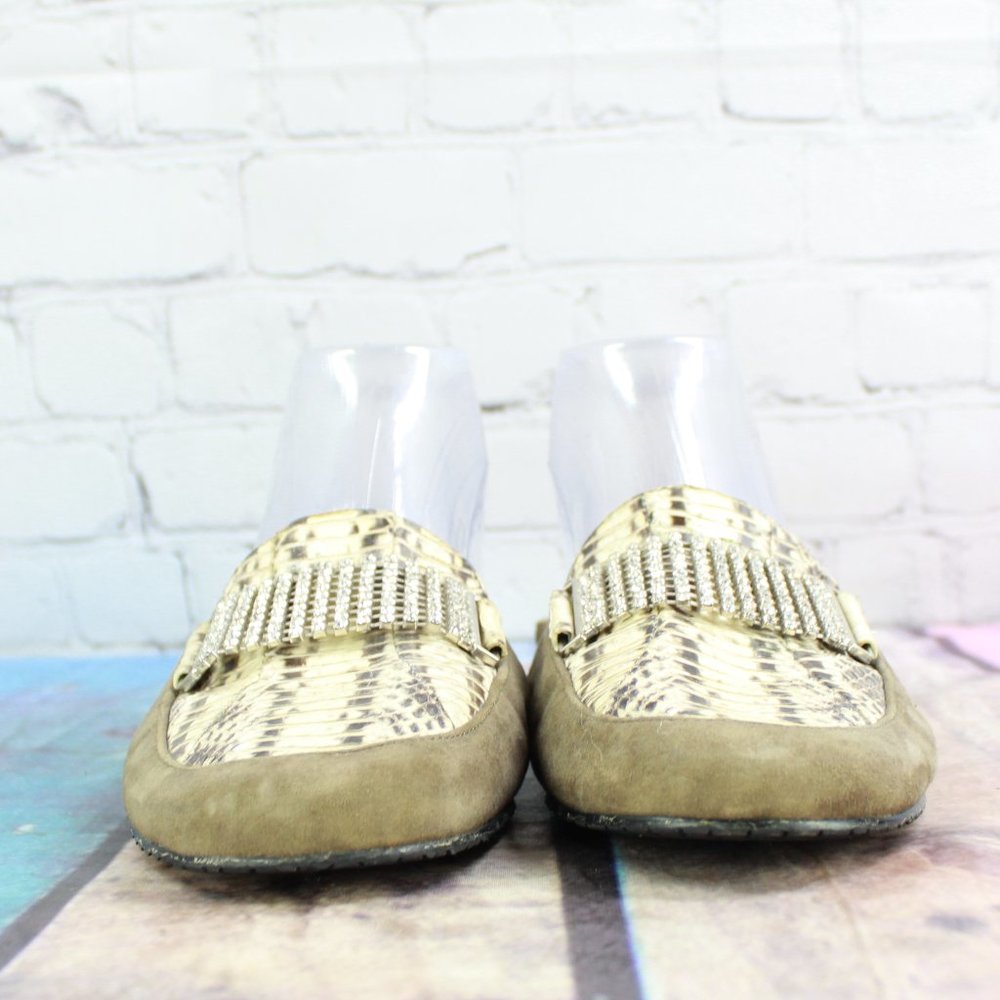 Donald J Pliner Lisa Elephant Leather Mule Slides Sandals Size 9.5 - Picture 4 of 9